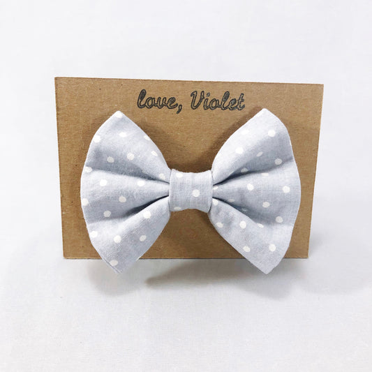 "Gray Polka Dot" Bow Tie