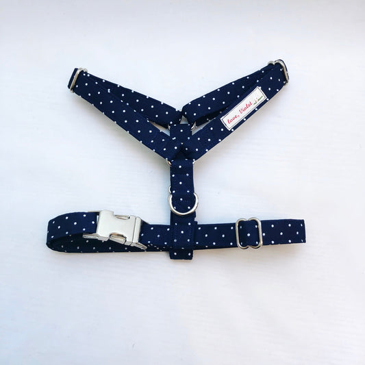 "Navy Polka Dot" Harness