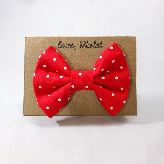 "Red Polka Dot" Bow Tie