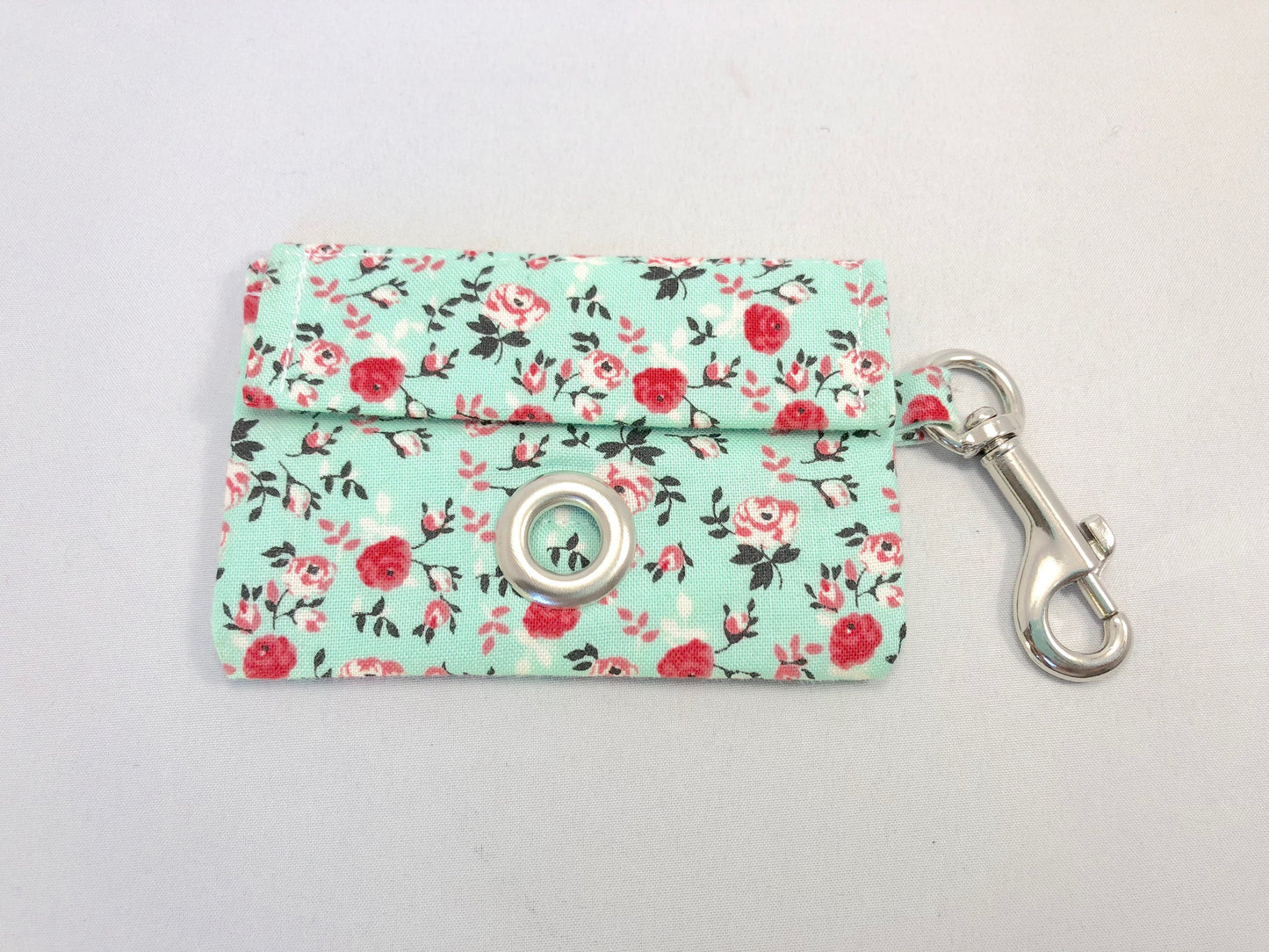 "Turquoise Flowers" Poop Bag Holder