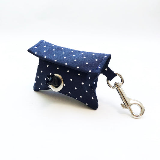"Navy Polka Dot" Poop Bag Holder