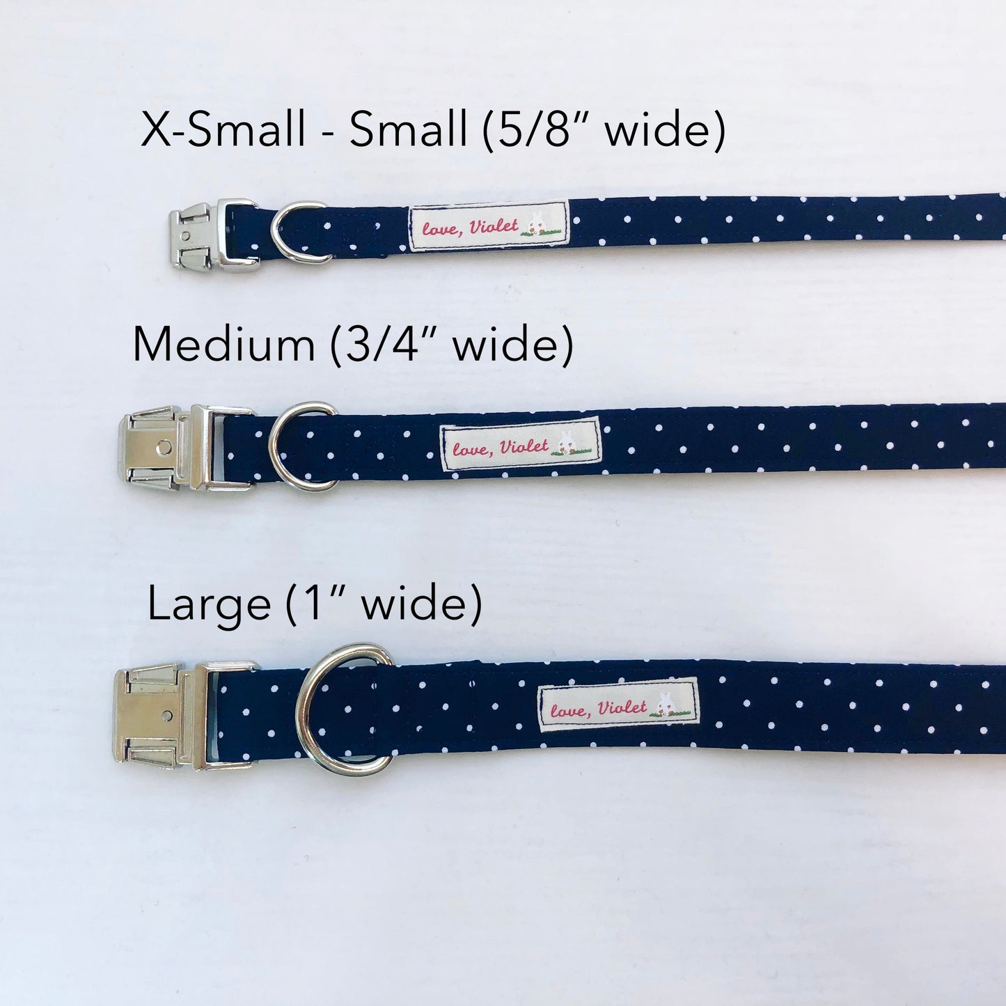 "Navy Polka Dot" Collar