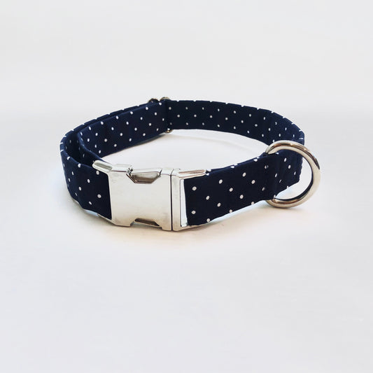 "Navy Polka Dot" Collar