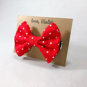 "Red Polka Dot" Bow Tie