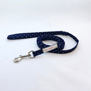 "Navy Polka Dot" Leash