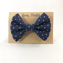 "Navy Polka Dot" Bow Tie