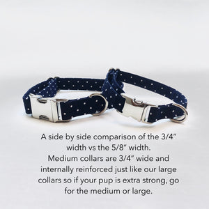 "Navy Polka Dot" Collar