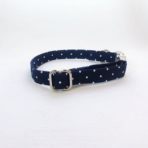 "Navy Polka Dot" Collar